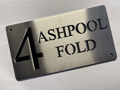 Stainless steel door number - stainless,