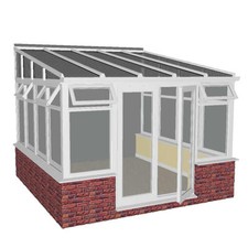 6.0m x 2.5m DIY LEAN TO - EUROCELL CONSERVATORY***ALL SIZES AVAILABLE***