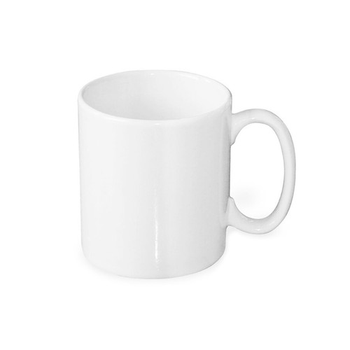 Mug white ceramic - white, 300ml