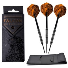 FALCON™ Dark Shadow Tungsten Darts Set 23g or 25g Barrels Shafts Flights Wallet