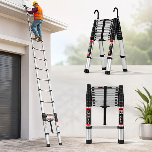 Extendable telescopic ladder - extendable,