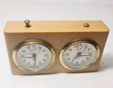 Vintage BHB Brown PVGC Analogue Chess Clock/Timer - Made West Germany - Working