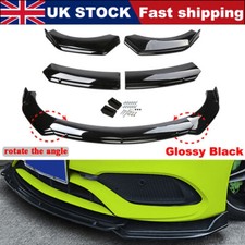Universal Gloss Black Car Front Bumper Spoiler Splitter Body Trim Protector Lip
