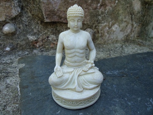 Buddha white marble - buddha,