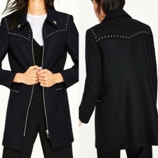 Zara Western Military Wool Studded Jacket Size Medium