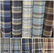 Tartan Checked Wool Effect Weave Upholstery Cushion Curtain Fabric Design: SKYE