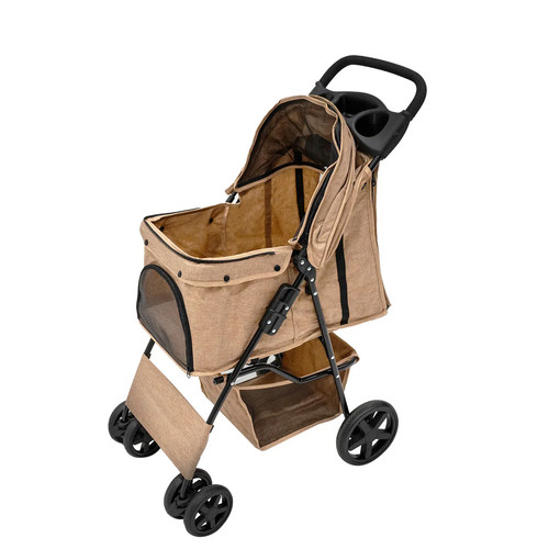 Pet stroller pushchair woven - pet,