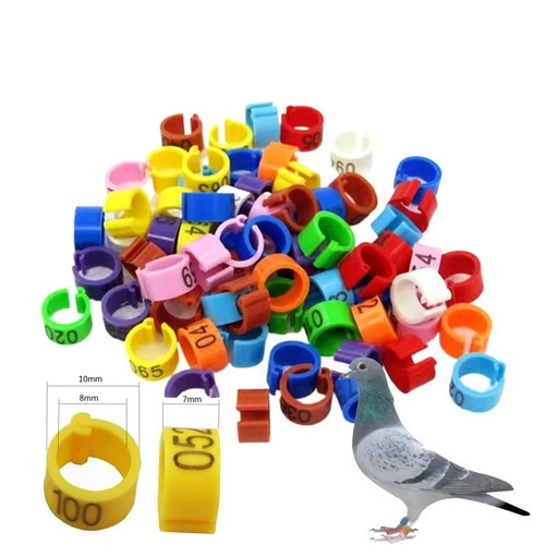 100pcs 8mm bird leg - 8mm, rings
