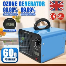 UK Ozone Generator Machine 60000mg/h Home Car Air Purifier Sterilizer Ozonator
