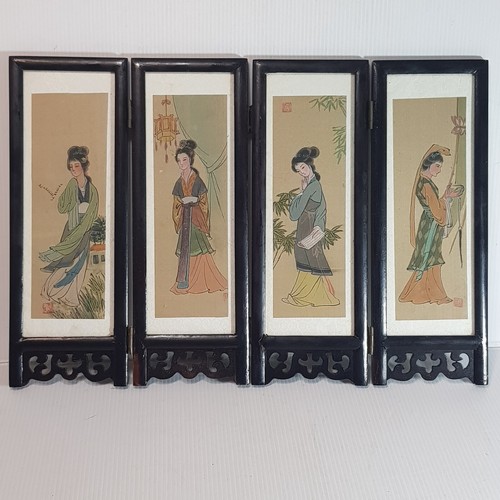 Vintage shoji folding screen - shoji,
