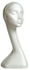 POLYSTYRENE FOAM MANNEQUIN DISPLAY HEAD FEMALE SWAN Neck 