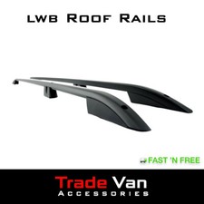VW T6 Transporter LWB 2019-On Roof Rails BLACK Aluminium Bars OEM Quality