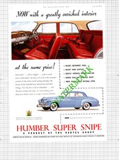 Humber Super Snipe Car Advert