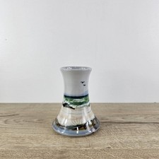 Unique Highland Stoneware Vase Hand Painted - Loch and Hills Small Vase