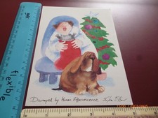 ERIKA OLLER DISMAYED BY HUMAN EFFERVESCENCE BLANK CHRISTMAS CARD ONLY 5 x 7