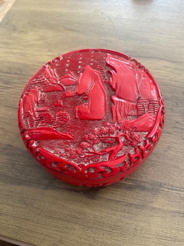 Chinese cinnabar red lacquer - chinese,