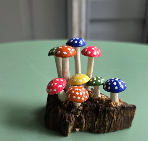 Mushroom garden wooden - mushroom,