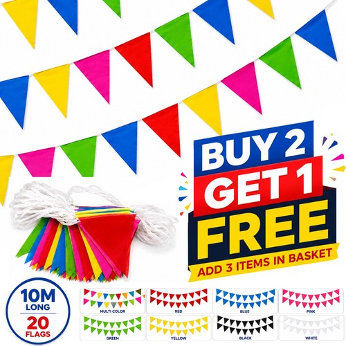 Multicolour pvc bunting flags - multicolour,