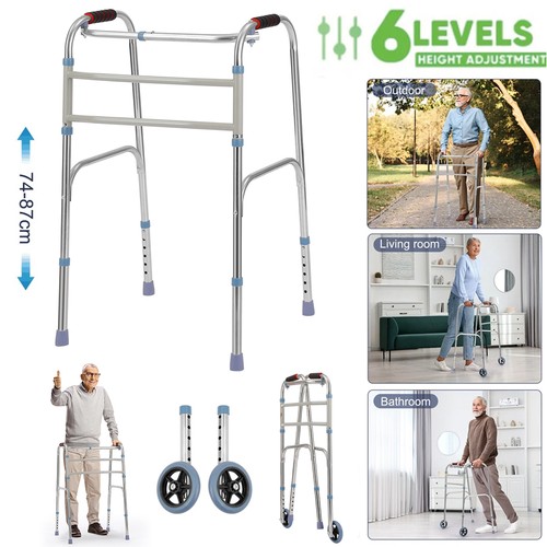 Folding walking frame with - folding,