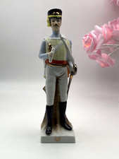 Vintage Figurine Napoleonic Era Parian Porcelain Soldier Hand Painted Ornament