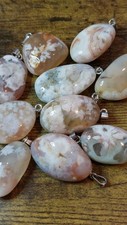 Cherry Blossom Agate Pendants