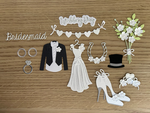 Mixed white silver wedding - white,