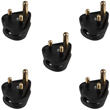 5 PACK 5A 3 Pin Round Pin UK Mains Plug Stage Lighting Lamps Electrical Plug Top
