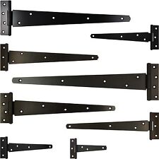 Strap Tee Bar Hinges Black Japanned - Door Gate Shed Cupboard - Price Per Hinge