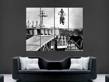 EVEL KNIEVEL MOTOCYCLE JUMP LEGEND CLASSIC  ART LARGE WALL  POSTER  PRINT