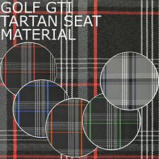 VW Golf GTi Tartan Upholstery Fabric Backed with 3mm Scrim Foam Material Seat