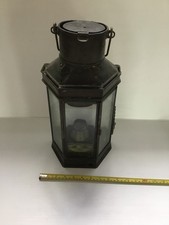 Vintage  Brass WW1 large oil lantern with handle