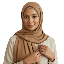 Womens Lace Trim Viscose Hijab