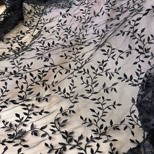 Black Leaves Lace Fabric