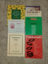 LOT OF 7 Vintage Piano Sheet Music Books