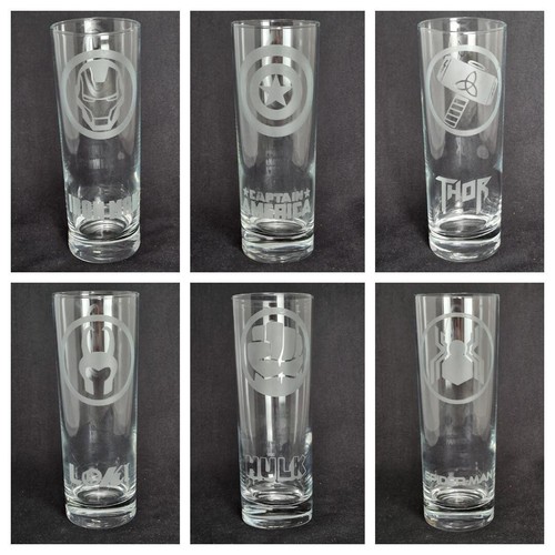 Avengers hand etched - hand, highball