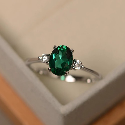 2ct oval emerald lab - lab, created