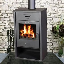 Wood Burning Stove with Back Boiler Central Heating 15kw 4 Water Ports Tritan