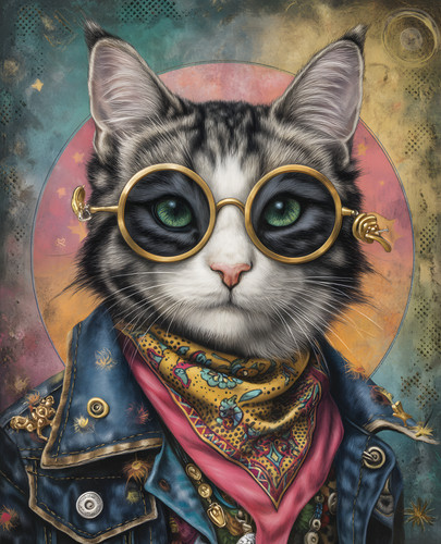 8x10 cat wearing - cat,