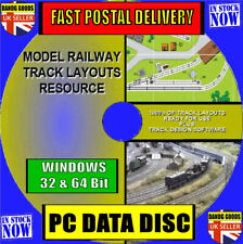 MANY THOUSANDS OF MODEL RAILWAY TRACK LAYOUT PLANS ANY SCALE OR GAUGE CD ROM NEW