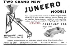 JUNEERO Metal Model Construction Tools & Materials ADVERT Small 1950s Ad 162/18
