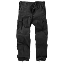 Moleskin Trouser German Army Style Heavy Duty Work Cargo Pants Cotton Black