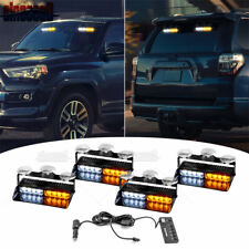 (4PCS)(8 LED) Car  Dash Emergency Strobe Lights Windshield Flashing Visor Lights