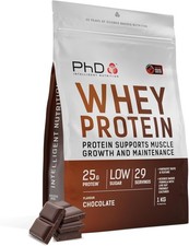 PhD Whey Protein Powder 25g Premium Protein per Serving Lean Muscle Support 1kg 