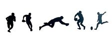 Rugby Player Wall Art Vinyl Decals / Stickers - various colours and sizes
