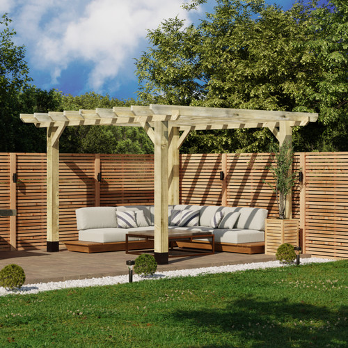 Wooden pergola kit flat - wooden,