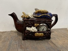 RARE! DISCONTINUED PAUL CARDEW 2 CUP JEWELRY BOX TEAPOT 4 1/2' TALL NEW WITH TAG