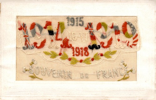 Embroidered silk ww1 - embroidered,