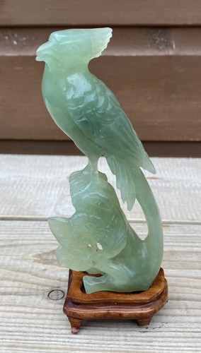 Carved jade bird - jade,