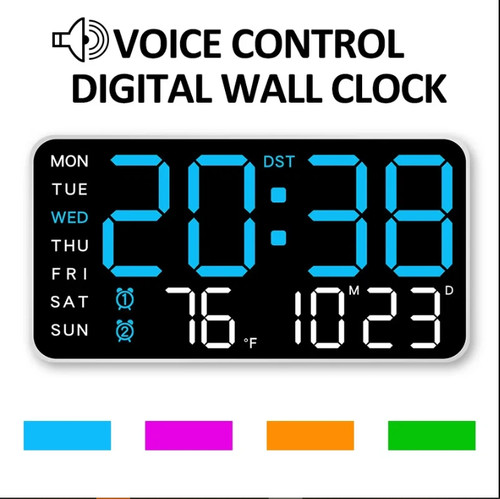 Desk wall clock - desk, digital