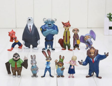 12PCS/SET New Disney Zootopia Judy Nick Cartoon Mini PVC Toys Dolls Kids Gifts